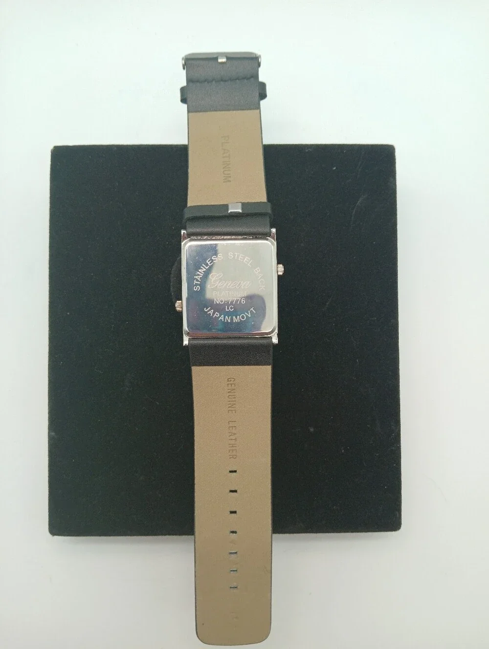 Geneva Dual-Face Silver Case Watch with Black and White Dials Rare Hard To Find